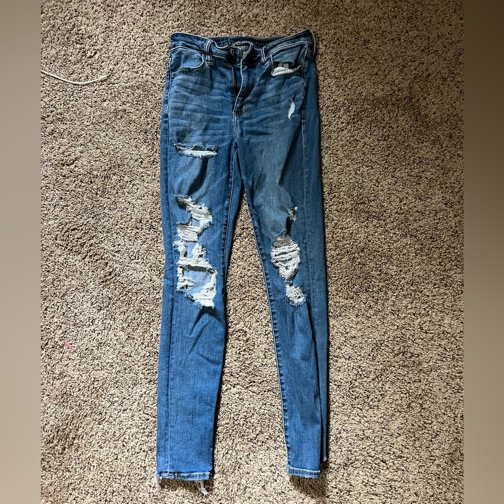 american eagle super high rise jeans